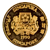 1990 1/2 oz Singapore Gold Lion Bullion Coin thumbnail