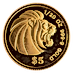 1990 1/20 oz Singapore Gold Lion Bullion Coin thumbnail