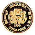 1990 1/20 oz Singapore Gold Lion Bullion Coin thumbnail