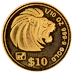 1991 1/10 oz Singapore Gold Lion Bullion Coin thumbnail