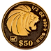 1991 1/2 oz Singapore Gold Lion Bullion Coin thumbnail