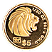 1992 1/20 oz Singapore Gold Lion Bullion Coin thumbnail