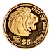 1992 1/20 oz Singapore Gold Lion Bullion Coin thumbnail