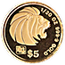 1993 1/20 oz Singapore Gold Lion Bullion Coin thumbnail