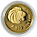 1996 1/4 oz Singapore Gold Lion Bullion Coin thumbnail