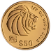 1995 1/2 oz Singapore Gold Lion Bullion Coin thumbnail