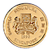 1990 1/10 oz Singapore Gold Lion Bullion Coin  thumbnail