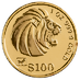 1991 1 oz Singapore Gold Lion Bullion Coin thumbnail
