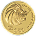 1992 1/2 oz Singapore Gold Lion Bullion Coin thumbnail