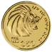 1992 1/2 oz Singapore Gold Lion Bullion Coin thumbnail