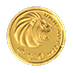 1992 1/10 oz Singapore Gold Lion Bullion Coin thumbnail