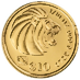 1993 1/10 oz Singapore Gold Lion Bullion Coin thumbnail