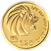 1995 1/4 oz Singapore Gold Lion Bullion Coin thumbnail
