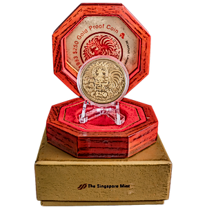 1993 1 oz Singapore Mint Gold 