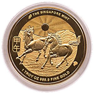 2014 1 oz Singapore Mint Lunar Series 