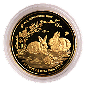 2011 1/4 oz Singapore Mint Lunar Series 