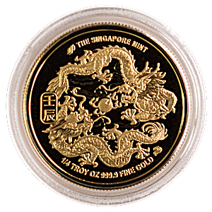2012 1/4 oz Singapore Mint Lunar Series 
