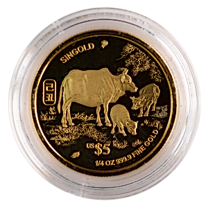 2009 1/4 oz Singapore Mint Singold Lunar Series 