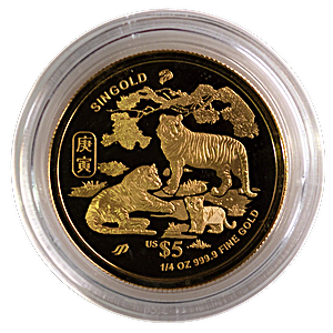 2010 1/4 oz Singapore Mint Singold Lunar Series 