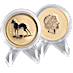 2 pcs of 1 oz 2006 Australian Gold Lunar Series 