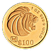 1994 1 oz Singapore Gold Lion Bullion Coin thumbnail
