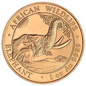 2023 1 oz Somalian Gold Elephant Bullion Coin (Pre-Owned in Good Condition)
