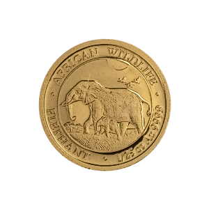 2022 1/25 oz Somalian Gold Elephant Bullion Coin (Pre-Owned in Good Condition)