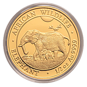 2022 1/2 oz Somalian Gold Elephant Bullion Coin