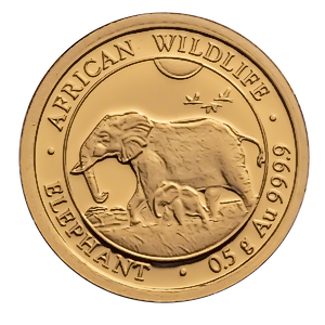 2022 0.5 Gram Somalian Gold Elephant Bullion Coin