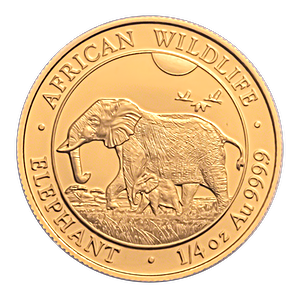 2022 1/4 oz Somalian Gold Elephant Bullion Coin