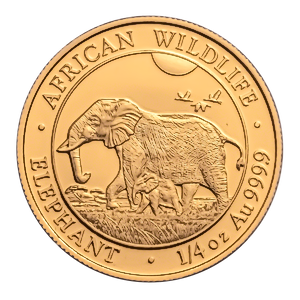 2022 1/4 oz Somalian Gold Elephant Bullion Coin