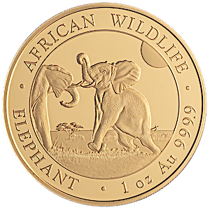 2024 1 oz Somalian Gold Elephant Bullion Coin