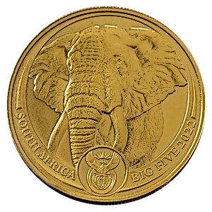 2022 1 oz South African Gold Big Five Elephant Coin