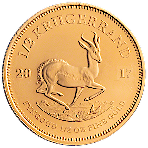 1/2 oz South African Gold Krugerrand Bullion Coin (Various Years)