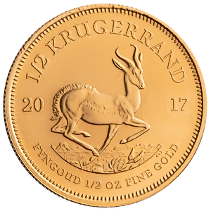 1/2 oz South African Gold Krugerrand Bullion Coin (Various Years)