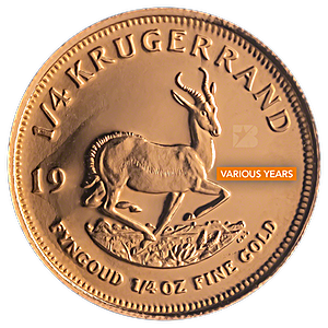 1/4 oz South African Gold Krugerrand Bullion Coin (Various Years)
