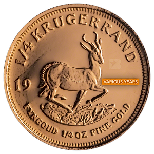 1/4 oz South African Gold Krugerrand Bullion Coin (Various Years)