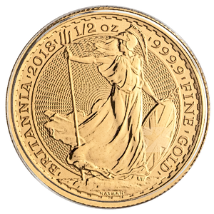 2018 1/2 oz United Kingdom Gold Britannia Bullion Coin
