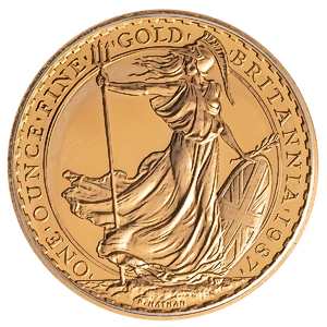 1987 1 oz United Kingdom Gold Britannia Bullion Coin
