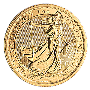 2022 1 oz United Kingdom Gold Britannia Bullion Coin
