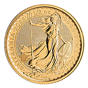 2022 1/2 oz United Kingdom Gold Britannia Bullion Coin