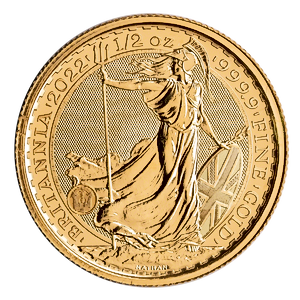2022 1/2 oz United Kingdom Gold Britannia Bullion Coin