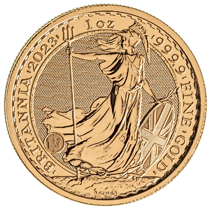 2023 1 oz United Kingdom Gold Britannia Bullion Coin - Queen Elizabeth II Effigy (BU)
