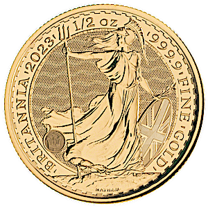 United Kingdom Gold Britannia 2023 - Queen Elizabeth Effigy II - 1/2 oz