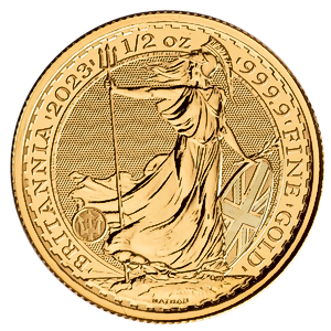2023 1/2 oz United Kingdom Gold Britannia Bullion Coin - King Charles III Effigy