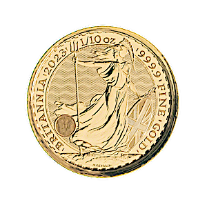 2023 1/10 oz United Kingdom Gold Britannia Bullion Coin - Queen Elizabeth II Effigy