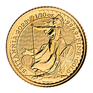 2023 1/10 oz United Kingdom Gold Britannia Bullion Coin - King Charles III Effigy (BU)