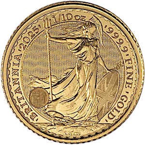 2025 1/10 oz United Kingdom Gold Britannia Bullion Coin