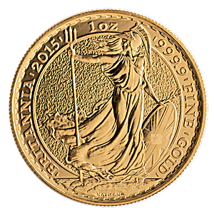 2015 1 oz United Kingdom Gold Britannia Bullion Coin