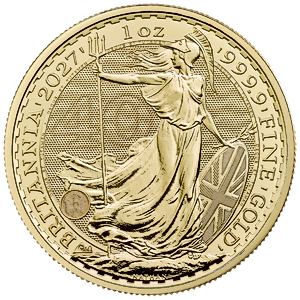 2027 1 oz United Kingdom Gold Britannia Bullion Coin